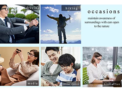 OOAVR Bluetooth Glasses,New Wireless Bluetooth Glasses,Smart Audio Glasses,Men's/Women's Indoor And Outdoor Entertainment Smart Glasses,Including 2 Magnetic Charging Wires(silver,clear)