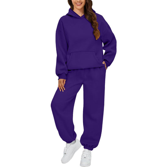 HOOUDO Tracksuit Full Sets for Women UK 2 Piece Co Ord Sets Outfits Hoodie and Sweatpants Jogger Set Ladies Gym Activewear Y2k Lounge Wear