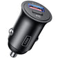 INIU Car Charger, USB C Car Charger Total 60W [USB C 30W+USB A 30W] PD3.0 5A Fast Charge Cigarette Lighter USB Charger, Metal USB Car Charger Adapter for iPhone 15 14 13 12 Pro Max Samsung etc