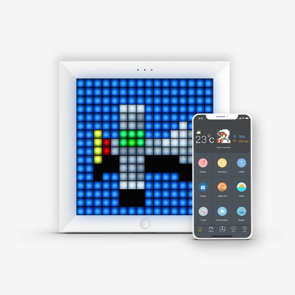 Divoom Pixoo Pixel Art LED Panel with Smart App - Black