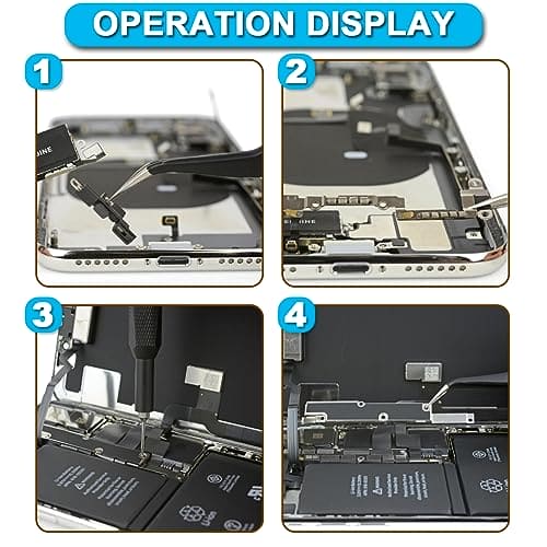 ZHUROUPU Internal Bracket Replacement Parts Metal Plate Cover Parts Bracket Repair Compatible with for iPhone 13 6.1", Including Full Internal Screw Set, and Repair Tool Kit