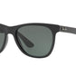 Ray-Ban RB4184 Square Sunglasses, Black/Green, 54 mm