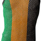 CRAZY LIZARD Jamaica String Vest in Classic Jamaica String Vests. Mesh Marina Vests Men with Rasta Colours Rasta String Muscle Vest Jamaican Clothing Mesh Marina