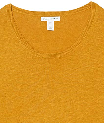 Amazon Essentials Women's Lightweight Long-Sleeved Scoop Neck Tunic Jumper (Available in Plus Size), Mustard Yellow, L