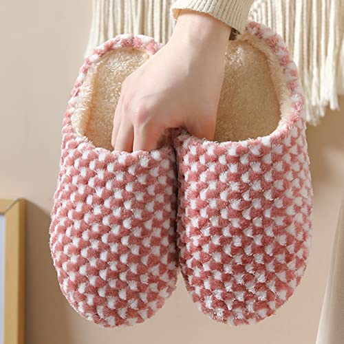 3.99 Fall Winter Fuzzy Slippers For Women Gifts For Her 2022 New Polka Dot Mute Japanese Indoor Slippers Wooden Floor Home Non Slip Couple Men And Women Plus Size Cotton Slippers Halloween Decorations