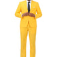 YOUTHUP Men's 2 Piece Slim Fit Suits 1 Button Business Wedding Suit Formal Blazer and Trousers, Yellow, XL