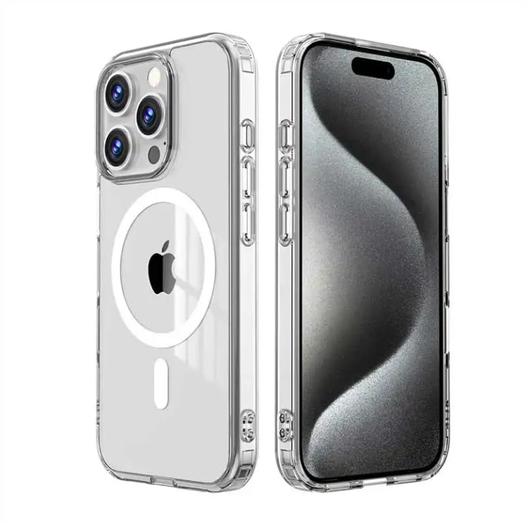 Gadgets Mafia Magnetic Crystal Clear Case Compatible with MagSafe Wireless Charging Case for iPhone 16 Pro Max, Anti-Yellow Shockproof Drop Tested PC Back iPhone 16 Pro Max Cover 6.9'' (Clear)