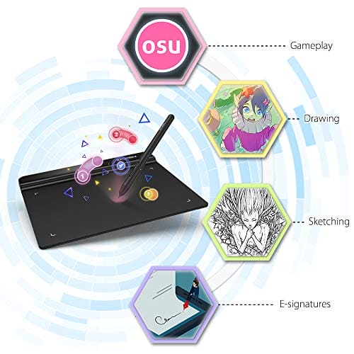 XP-PEN Star G640 Drawing Tablet 6x4 inch Digital Art Tablet with 8192 Graphics Battery-free stylus for Graphics Design, Business Signature, OSU!