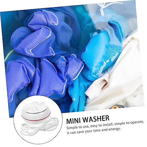 Gadpiparty Mini Portable Washing Machine Portable Laundry Machine Smart Washer for Sink Portable Mini Washer Washing Machine Mini Portable Washing Machine for Sink Sock Small Abs White