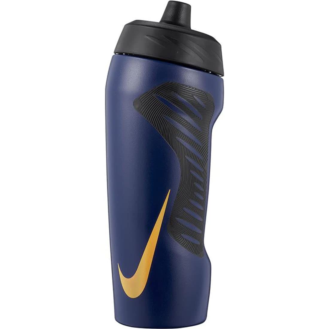 Nike HyperFuel N.000.3177.452.18 Water Bottle 18 oz Amidnight Navy/Black/Metallic Gold Capacity: 532 ml