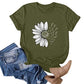 Todays Daily Deals Add on Items only 1 Pound Summer Tops for Women UK Women Sunflower Summer T Shirt Plus Size Loose Blouse Tops Girl Short Sleeve Graphic Casual Tees