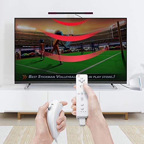 KIMILAR Wii Sensor Bar, Infrared LED Replacement Wired Sensor Bar comaptible with Nintendo Wii & Wii U with Clear Stand