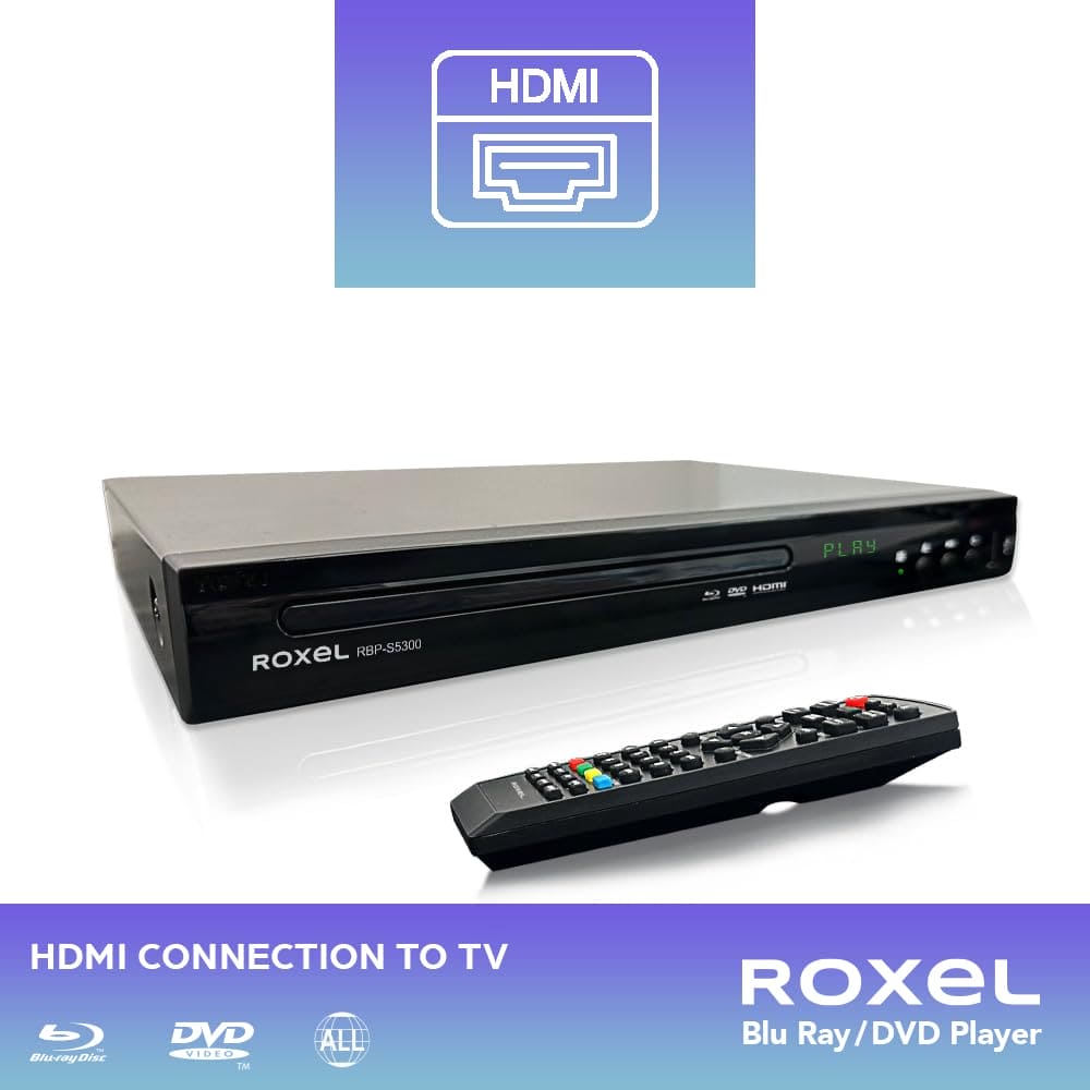 Roxel RBP-S5300 Blu-ray Player | MTK Mainboard | SONYLens | Digital LED Display | Dolby DTS Surround Sound | USB, HDMI, RCA, Coaxial Port, Region B