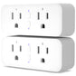 KMC Smart Plug Duo, 2-Outlet Wi-Fi Smart Plug, 2-Pack, Multi Plug Adapter, Independently Controlled Smart Outlets, Works with Alexa & Google Assistant, No Hub Required