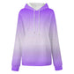 Women's Sloe Joes Sustainable Edge Style Embroidered Longline Hoodie Hooded Sweatshirt UK Size Purple XXL