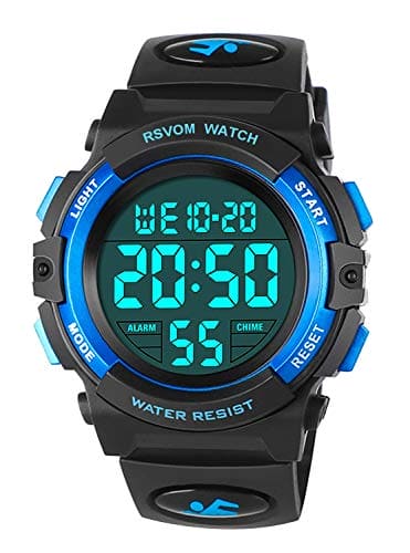 Kids Watches for Boys, Outdoor Waterproof Digital Sports Watch with Alarm/Stopwatch, Childrens Digital Wrist Watches for Teenagers Students Birthday/Christmas Gifts - Blue by RSVOM