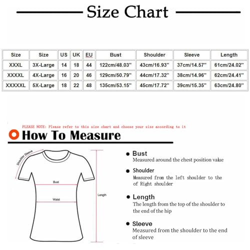 P-163 Black Ladies Relaxed Fit Tshirts Crew Neck Tee Tops for Women Short 1/2 Sleeve Casual Plain Fall Summer Tee Shirt Button 2024 Clothing Trendy XF 4XL