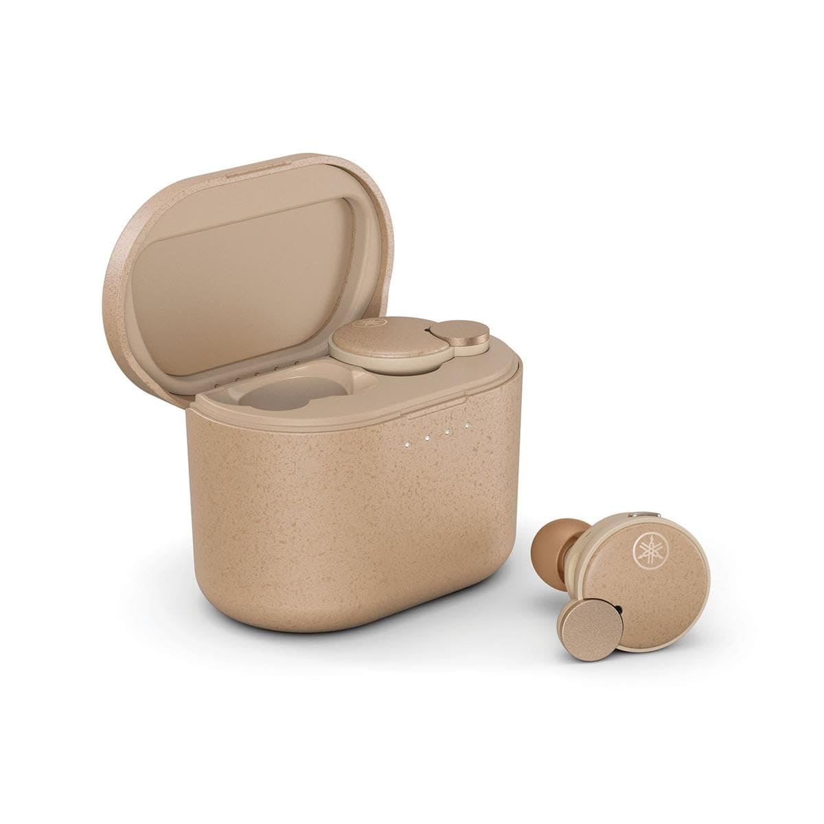 Yamaha TW-E7B True Wireless Earbuds with Bluetooth 5.2, Active Noise Cancelling, True Sound, Qualcomm CVC Clear Voice Capture, Advanced Listening Care and IPX5 Water-Resistant for Sport (Beige)