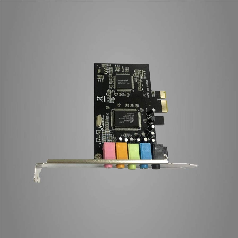 Solustre PCIe Sound Card, 5.1 Internal Sound Card 3D Stereo PCI-e Audio Card with Low Profile Bracket for PC Windows 10 CMI8738 Chip 32/64 Bit Sound Card PCI Express Adapter