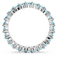 Swarovski Matrix Ring, Blue Round-Cut Crystals on a Rhodium Plated Band, from the Matrix Collection, Size 55