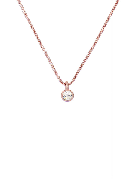 Ted Baker Sininaa Crystal Pendant Necklace For Women (Rose Gold/Crystal)