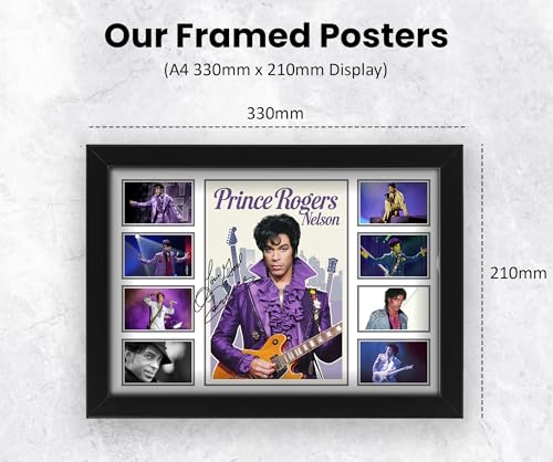 Prince Rogers Nelson Signed Poster Print- Limited Edition Autograph Fan Gift – Collectible Memorabilia Merchandise (Unframed A4 (30x21cm))