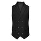 Clearance Men's Formal Plain Waistcoats Classic Casual Business Suit Vest V-Neck Tank Top Sleeveless Undershirts Solid Tuxedo Waistcoat Slim Fit Cotton Vests with Pockets Wedding Party Waistcoat