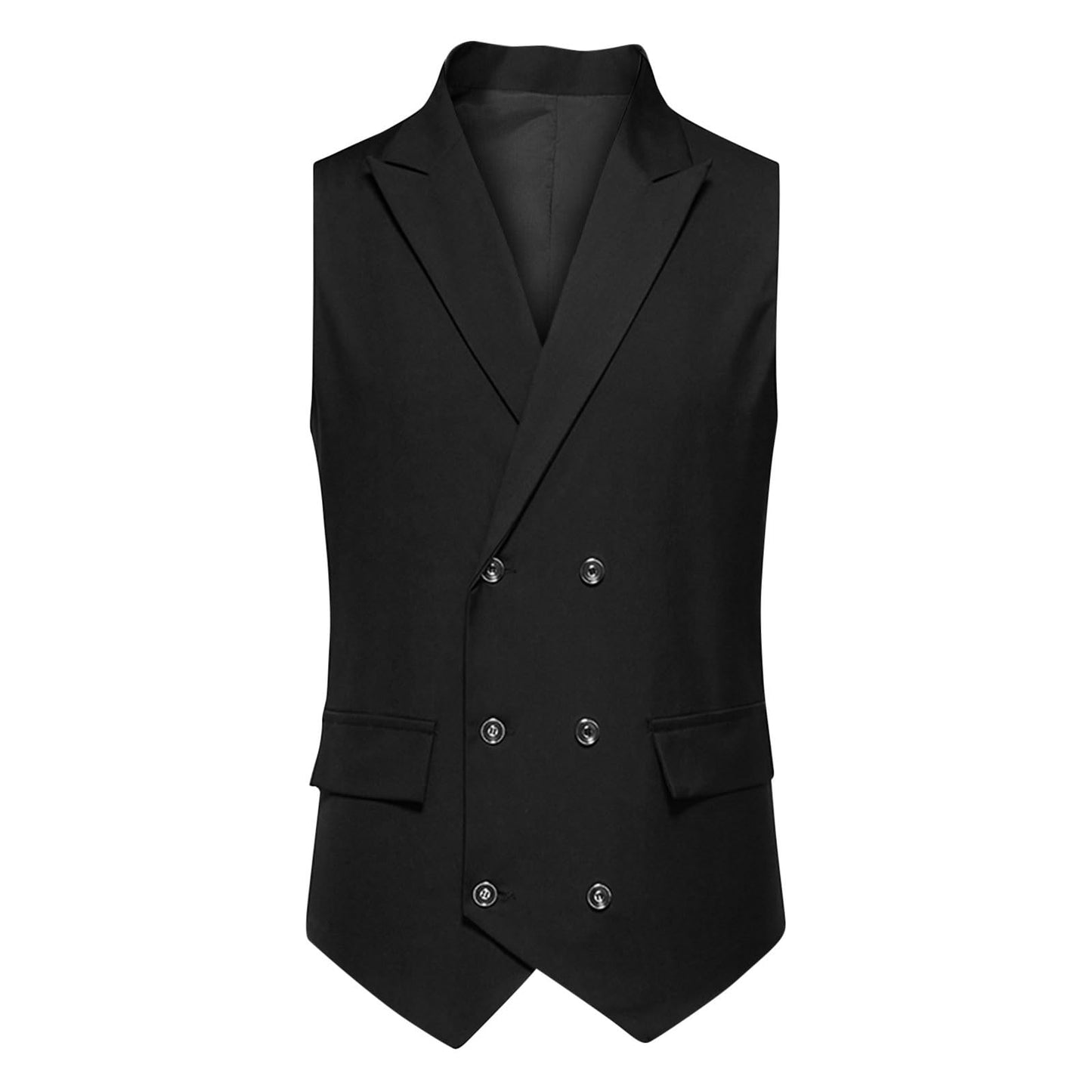 Clearance Men's Formal Plain Waistcoats Classic Casual Business Suit Vest V-Neck Tank Top Sleeveless Undershirts Solid Tuxedo Waistcoat Slim Fit Cotton Vests with Pockets Wedding Party Waistcoat