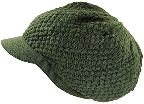 CRAZY LIZARD Rasta Dreadlock Hat in Plain Colors. Bob Marley Mens Hats. Dreadlock Tam Accessories Beanie hat. Jamaican tam Hats for Men and Women. (Olive)