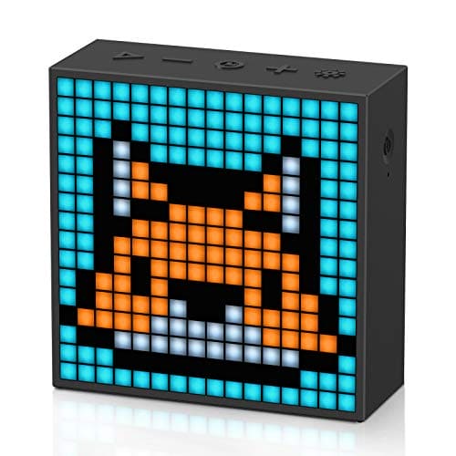 Divoom Timebox evo Pixel Art LED Bluetooth Speaker App Control, Smart Portable Wireless Speaker with Powerful Bass, Supports Alarm Clock Radio, Microphone (Black,1 Pack)