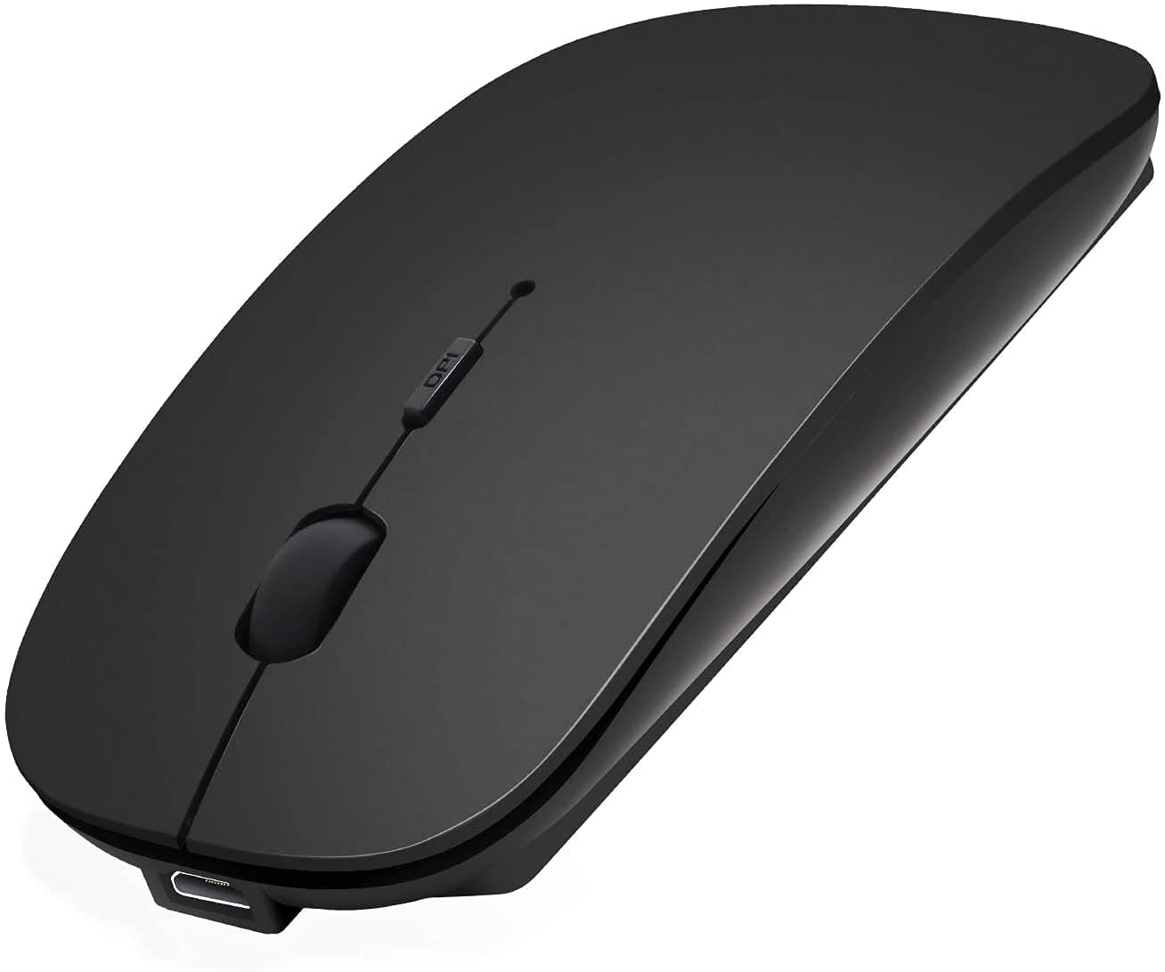 ANEWISH Bluetooth Mouse Compatible with Laptop/Macbook/iPad/iPhone (iOS13.1.2 and Later) / Android/PC, Rechargeable Mini Silent Mouse for Windows/Linux, 3 DPI Adjustable Bluetooth 4.0Black