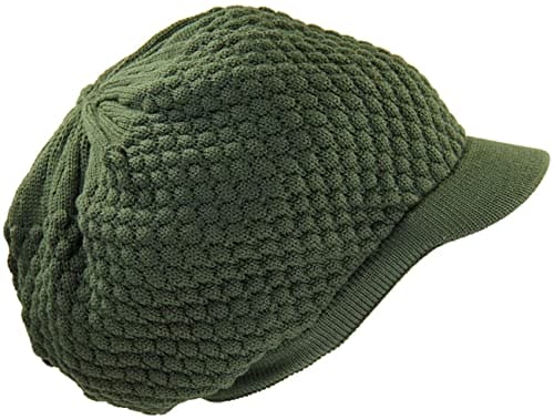 CRAZY LIZARD Rasta Dreadlock Hat in Plain Colors. Bob Marley Mens Hats. Dreadlock Tam Accessories Beanie hat. Jamaican tam Hats for Men and Women. (Olive)