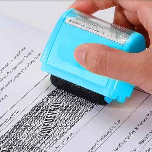 Data Defender Roller Stamp, Address Blocker Security, Confidential Roller Stamp with 3 Refills, Anti Theft and Privacy Safety, Information Blocker Security Stamp Roller for Privacy ID Address Security