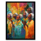 Artery8 Christian Gospel Choir Colourful African Music Artwork Framed Wall Art Print A4