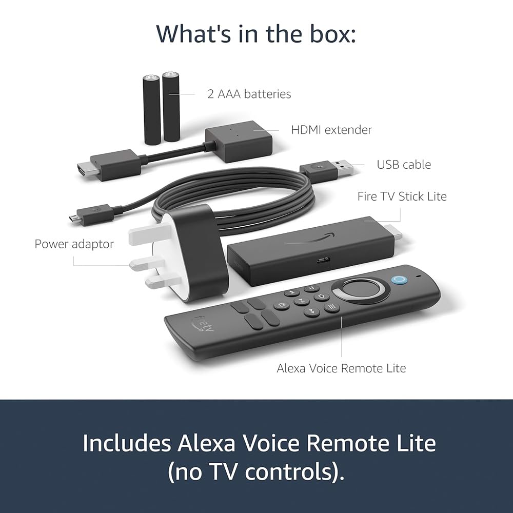 Amazon Fire TV Stick Lite with Alexa Voice Remote Lite, our most affordable HD streaming stick