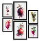 Nacnic Purple Fruits Posters. Prints of Fruits, Vegetables and Healthy Food in Watercolour Art Style over Pure White Backgrounds. Aesthetic Illustrations for Interior Design and Decoration. A4 & A3.