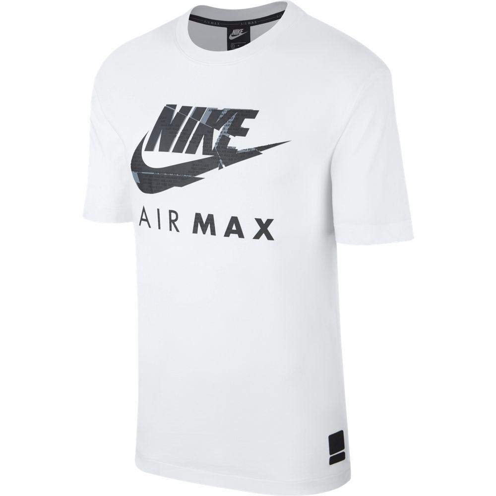 NIKE Men's NSW Air Max T-Shirt (UK, Alpha, M, Regular, Regular, White)