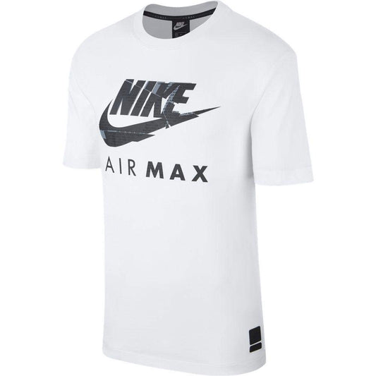 NIKE Men's NSW Air Max T-Shirt (UK, Alpha, M, Regular, Regular, White)