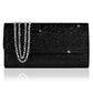 OSDUE Women Clutch Bag, Glitter Envelope Clutch Bag With Detachable Chain Strap, Elegant Sequins Evening Clutch for Wedding Bridal Prom Cocktail Party Ladies Evening Bag