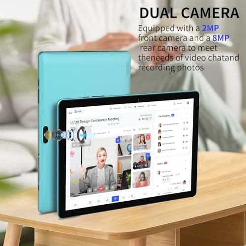 PRITOM Android WiFi Tablet Android 13, 64GB ROM, expandable to 512GB, Quad Core Processor, HD IPS Screen, 5000mAh Battery, Dual Camera, Bluetooth, Tablet (Blue)