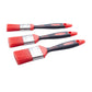 Fit For The Job 3 pc Loss Free Soft Grip Paint Brush Set for a Smooth Finish with No Bristle Loss with Emulsion, Gloss, Satin on Walls, Ceilings, Woodwork, Metal - 1, 1.5, 2 inch Paint Brushes