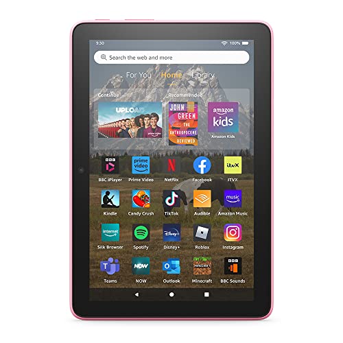 Certified Refurbished Amazon Fire HD 8 tablet | 8-inch HD display, 32 GB, 30% faster processor, designed for portable entertainment, 2022 release, with ads, Rose