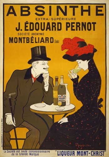 AV59 Vintage 1900's French Absinthe Liqueur Drinks Advertisement Poster Re-Print - A4 (297 x 210mm) 11.7" x 8.3"