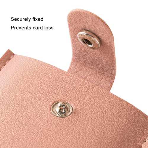 ASIEIT Wallet Multi-Card Slots Pull Out Card Holder Ultra-Thin Card Holder with Press Button Minimalist for Money Cards (Pink)