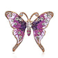 YUEMING Brooch Pin,Vintage Butterfly Brooch Pin Rhinestones Crystal Brooches Scarf Clips for Girls (Purple)