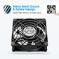 ELUTENG 80mm USB Fan 5V with L/M/H 3 Adjustable Speed, USB PC Computer Fan 80mm USB Electronic Cooling Fan 2900RPM with Metal Grill for Laptop/TV Box/AV Cabinet/PS4/Router