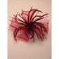 Arranview Jewellery Burgundy fascinator with sinamay net loops and feather tendrils (beak clip and brooch-pin)