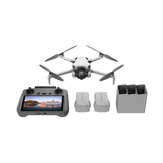 DJI Mini 4 Pro Fly More Combo with DJI RC 2 (screen remote controller), Folding Mini-Drone with 4K HDR Video Camera for Adults, Under 0.549 lbs/249 g, 34-Min Flight Time, 2 Extra Batteries