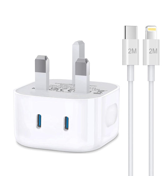 iPhone Fast Charger,iPhone Fast Charger Cable and Plug 20W Quick Charge for Apple iPhone 14 13 12 11 Pro Max XS Max XS XR X SE 8 Plus,6FT New Rapid USB C to Lightning Charging Lead and Dual C Plug