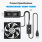 ELUTENG USB Fan 80mm 2 In 1 Computer Fan 5V 80 mm Fan 2700RPM 32CFM Dual USB PC Fans Cooling Radiator with Black Metal Grill Double Fans